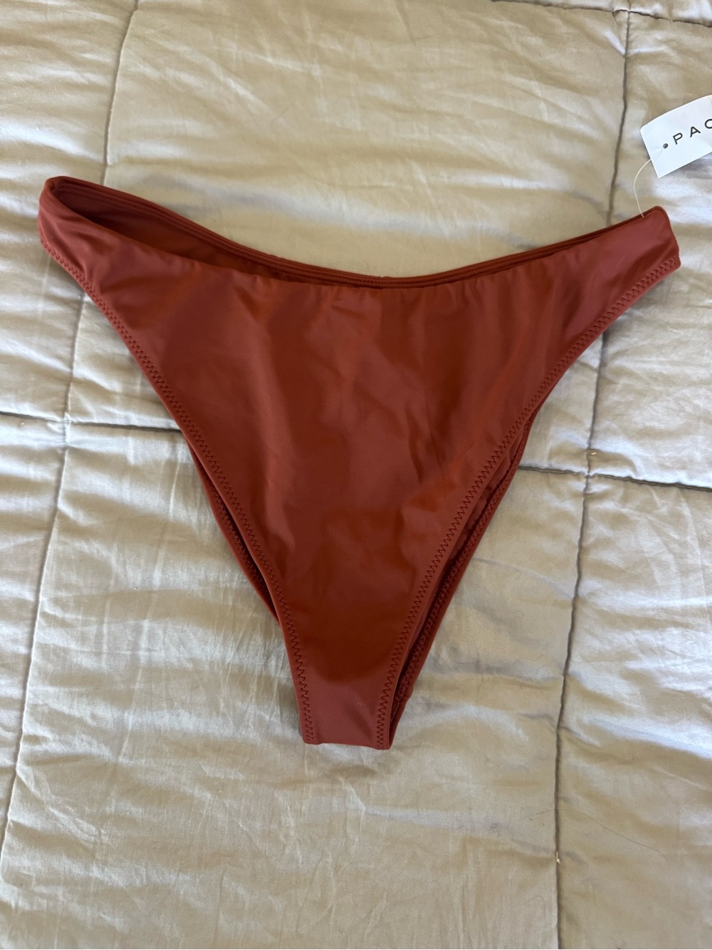 High-Leg Rust Bikini Bottom - LA Hearts